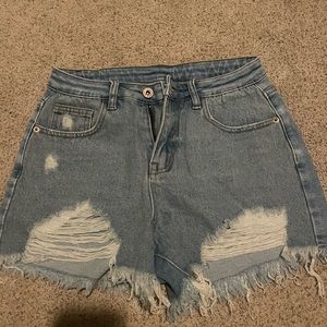 Light Wash Jean Shorts